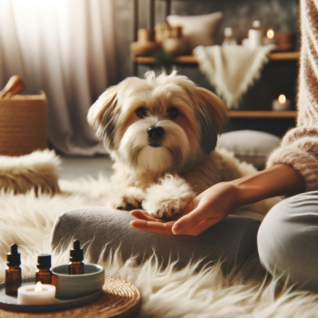 강아지 발바닥 에센셜 오일 케어