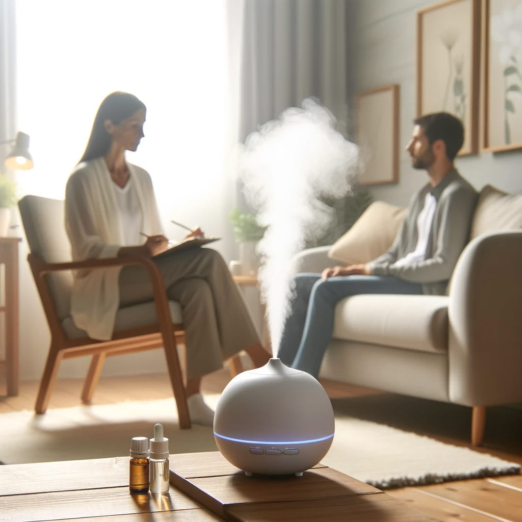 심리 상담 에센셜 오일 편안함 안정감