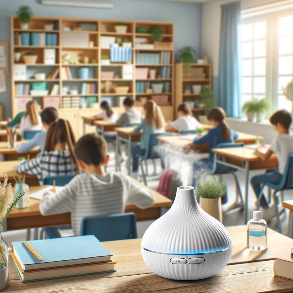 학교 교실 에센셜오일 학습