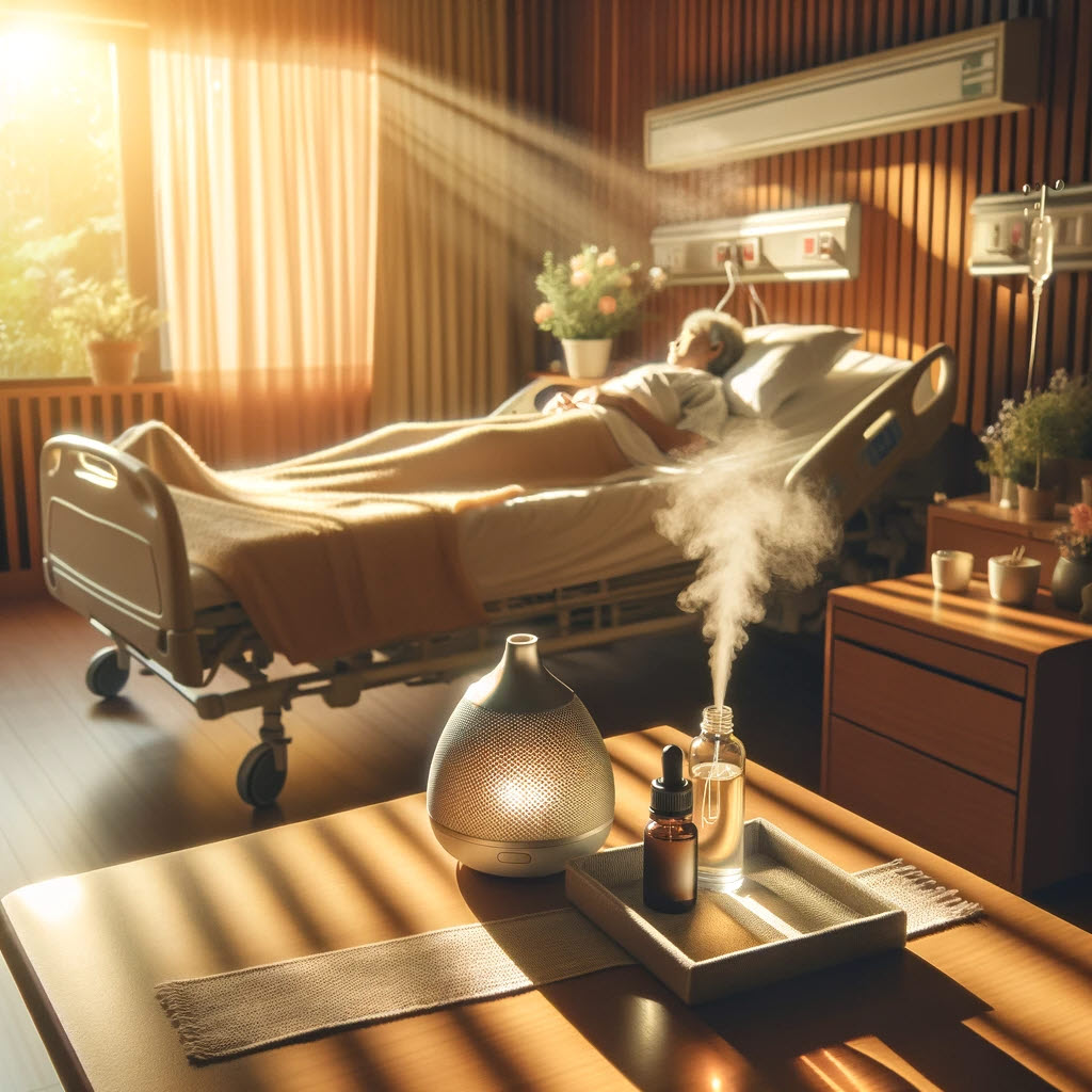 환자 안정 에센셜 오일 병원에서