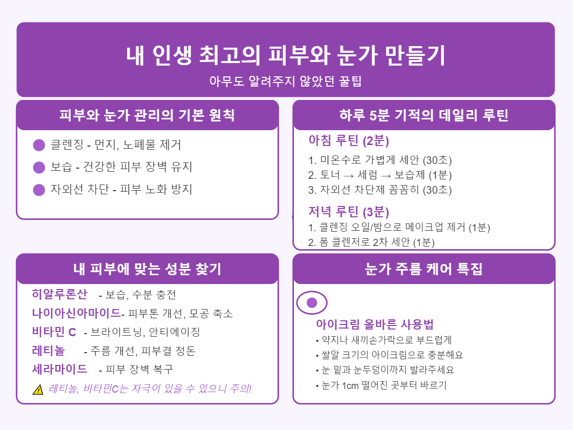 건강한 눈가와 피부 만들기 - 내 피부 지키는 비밀